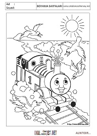 thomas-ve-arkadaşları boyama sayfaları